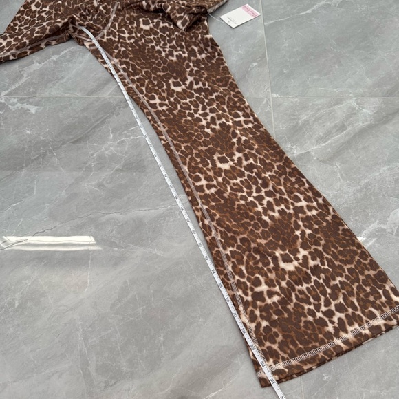 Women’s No Comment Plus Fleece Flare Leggings Foldover Waistband Leopard Size 1X - Picture 16 of 16